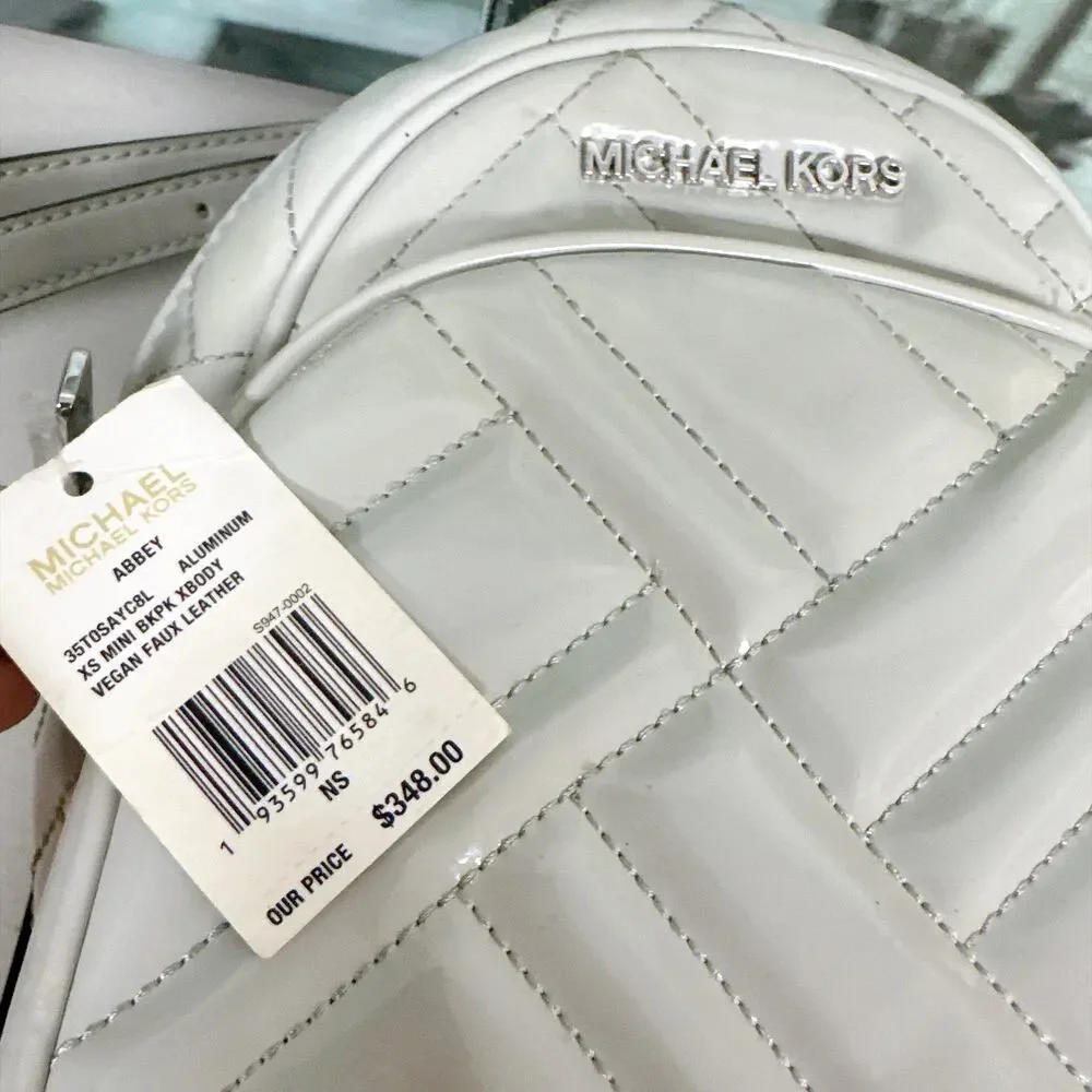 Michael Kors Abbey XS Mini Quilted Backpack Crossbody, Style 35T0SAYC8L
